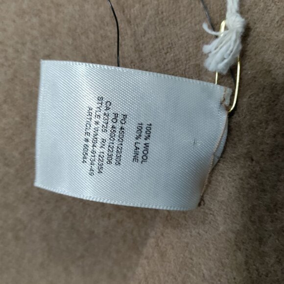 NWT Wilfred Fringed Classic Gold Camel 100% Wool Neck Warmer Scarf XXL - Picture 10 of 14